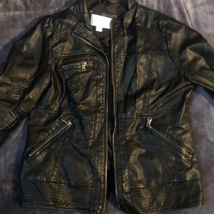 Black Faux Leather jacket